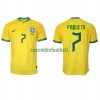 Maillot de Supporter Brésil Lucas Paqueta 7 Domicile Coupe du Monde 2022 Pour Homme